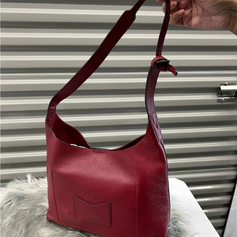 Michael Kors Junie Medium Hobo- Deep Red - Picture 4 of 9